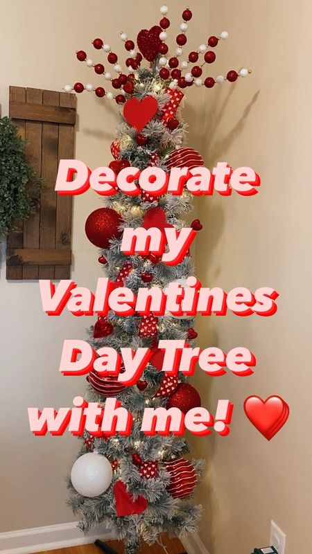 Decorate my Valentines Day tree with me!! ❤️ I am finally decorating my Christmas tree for all the holidays this year! I am using my 7.5 foot flocked Christmas tree from Walmart! I bought all my Valentine’s Day decor from dollar tree and Walmart!! 

#LTKSeasonal