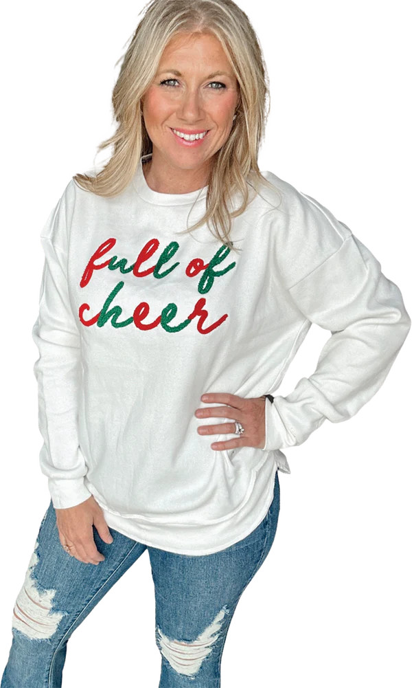 Full of Cheer Belgian Cream High Low Pullover | August Bleu