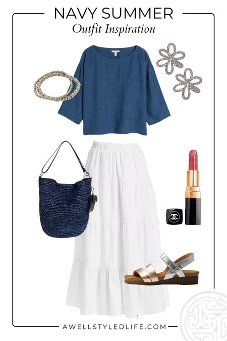 Spring/Summer Outfit Inspiration	

Clothing, handbag and jewelry from Bloomingdale's, shoes from Zappos

#fashion #fashionover50 #fashionover60 #springfashion #springoutfit #bloomingdales #zappos #bloomiesfashion #eileenfisher #skirt #springskirt #summerskirt #springhandbag #summerhandbag

#LTKOver40 #LTKStyleTip #LTKSeasonal