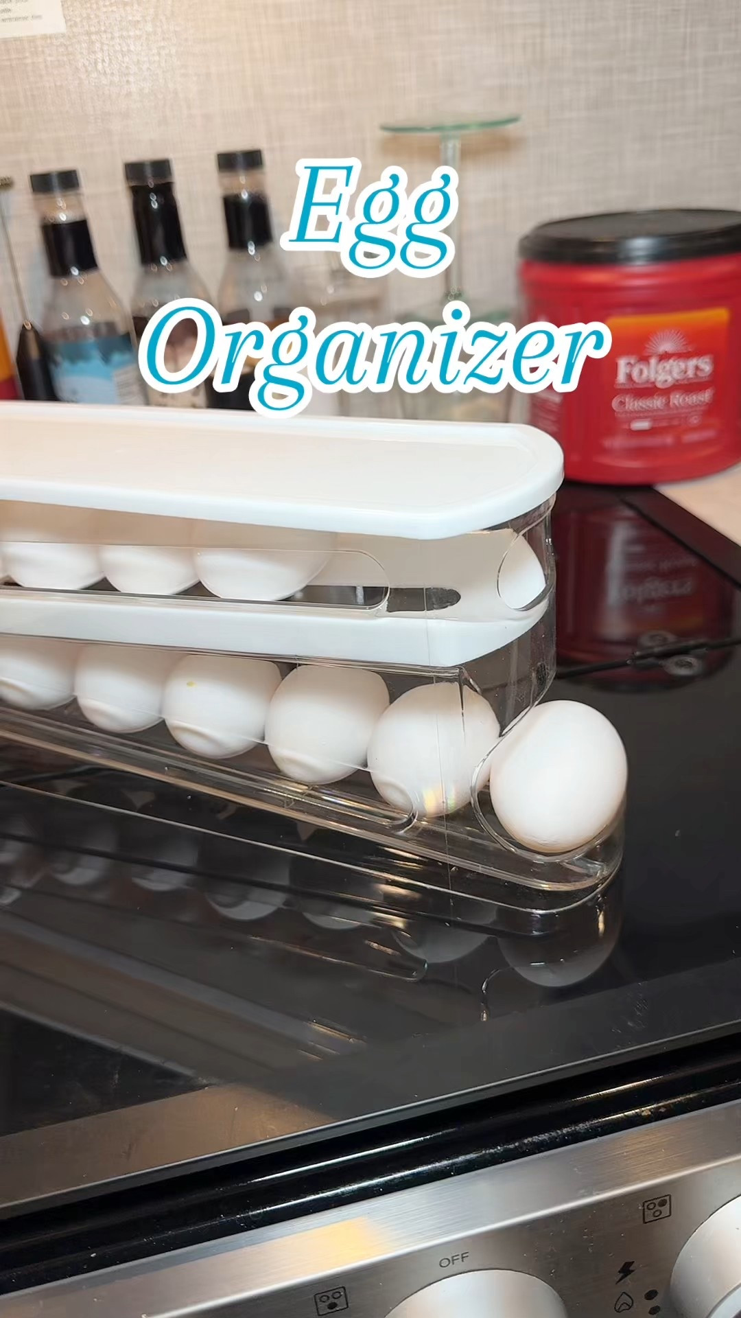 This egg organizer is not only a cool gadget it is a space saver as well as you can see just how many egg you have left!

#LTKHome #LTKOver40 #LTKFindsUnder50