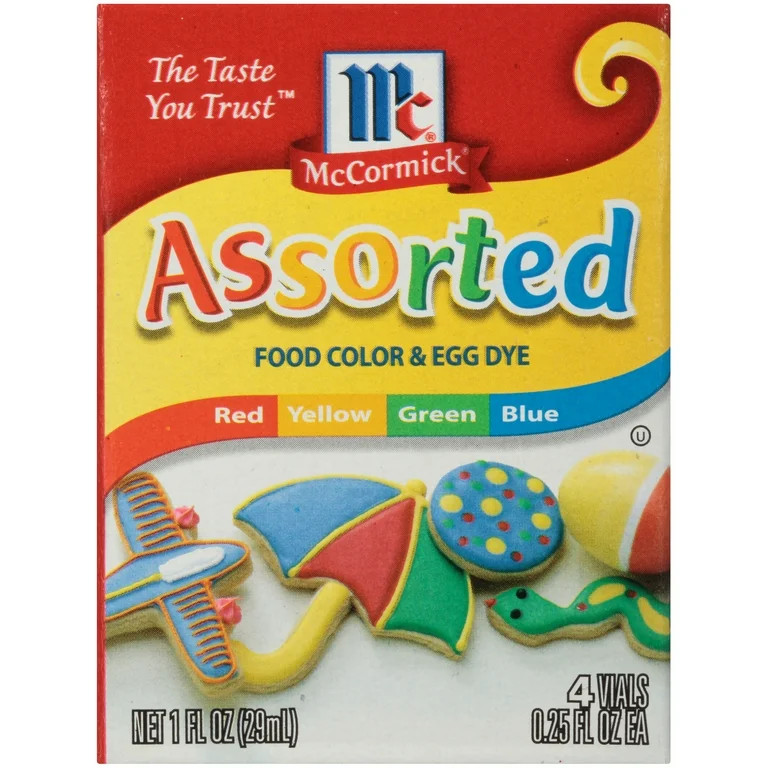 McCormick Kosher Assorted Food Color & Egg Dye, 1.0 fl oz | Walmart (US)