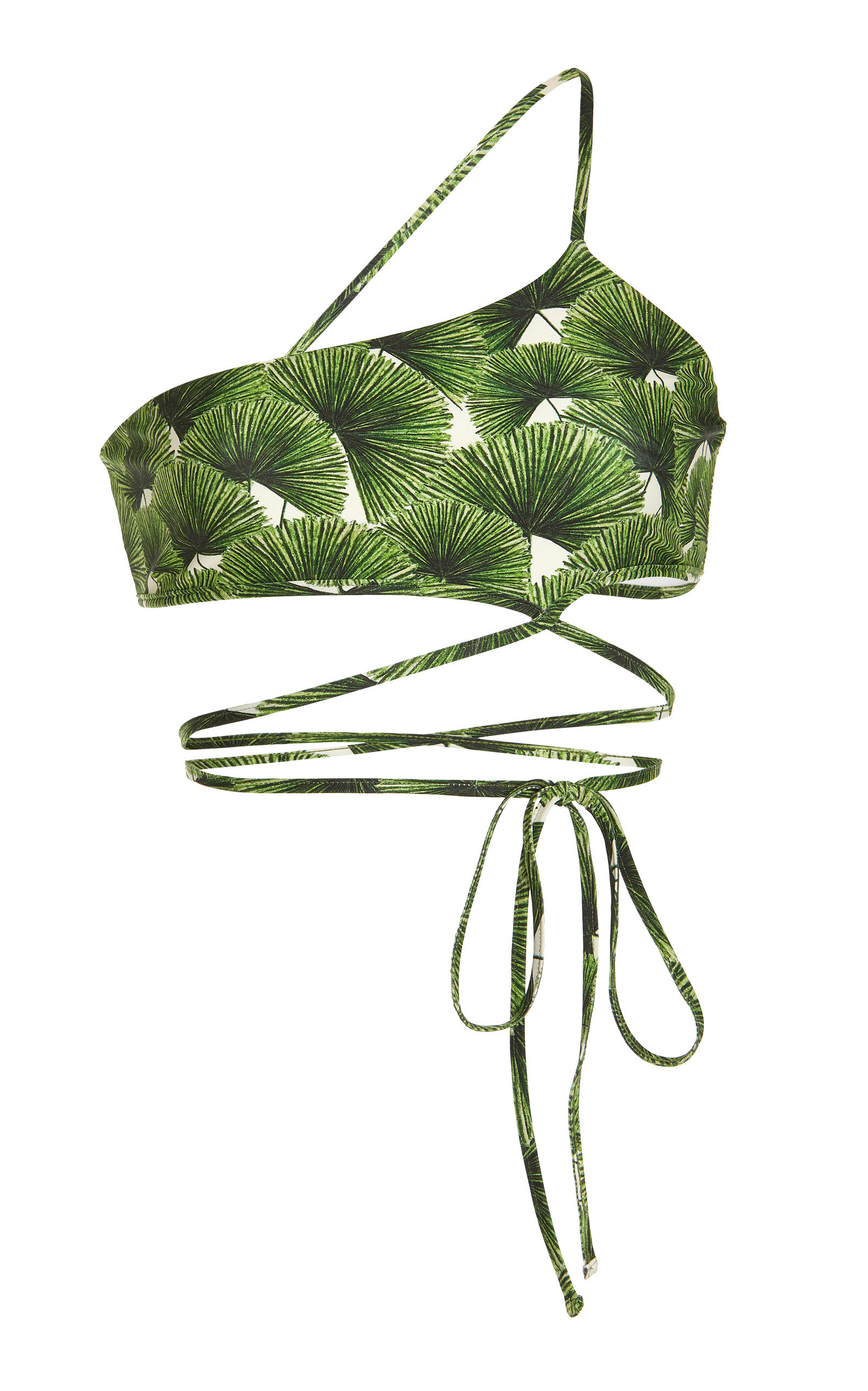 Azucena Printed One-Shoulder Bikini Top | Moda Operandi (Global)