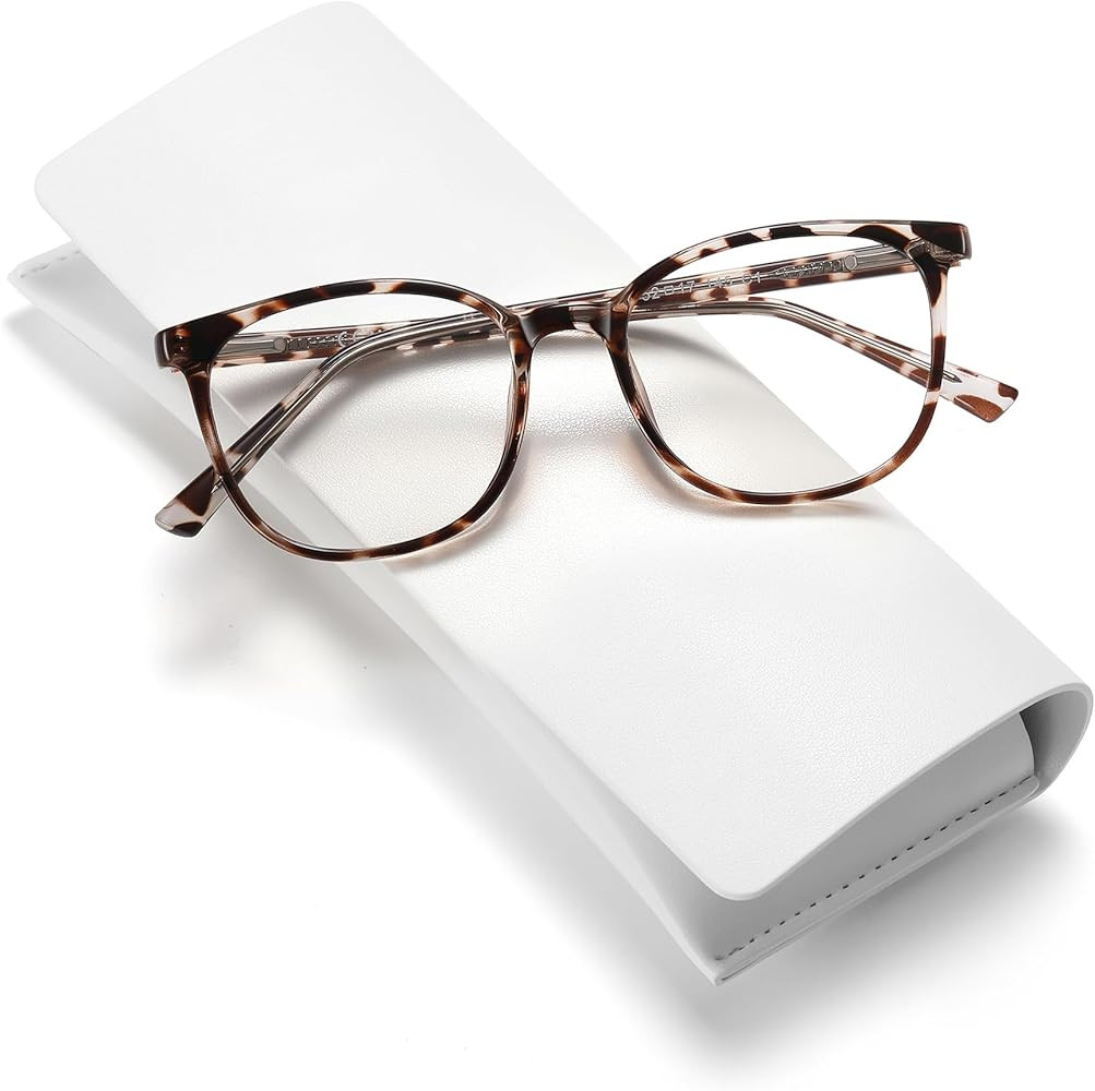 Blue Light Blocking Glasses Round Frame Anti Eyestrain Anti UV Computer Gaming Eyeglasses For Wom... | Amazon (US)