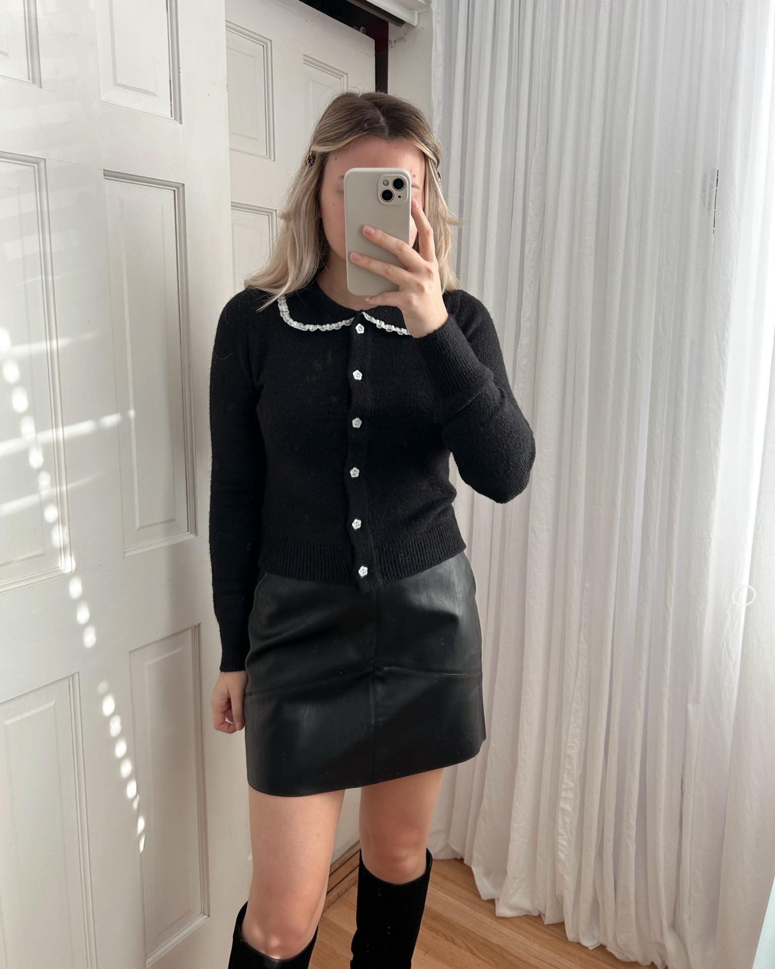 Size small in sweater and medium in skirt 🎄Christmas outfit, Christmas sweater, winter outfit, holiday outfit, boots

#LTKfindsunder50 #LTKstyletip #LTKsalealert