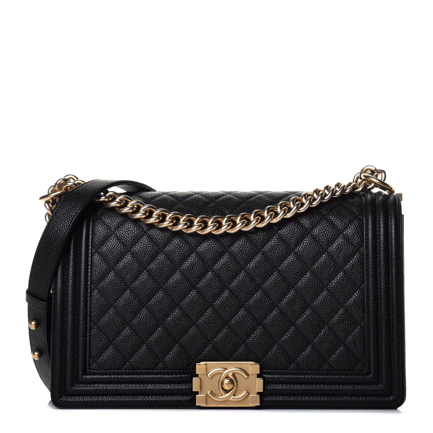 Caviar Quilted New Medium Boy Flap Black | Fashionphile