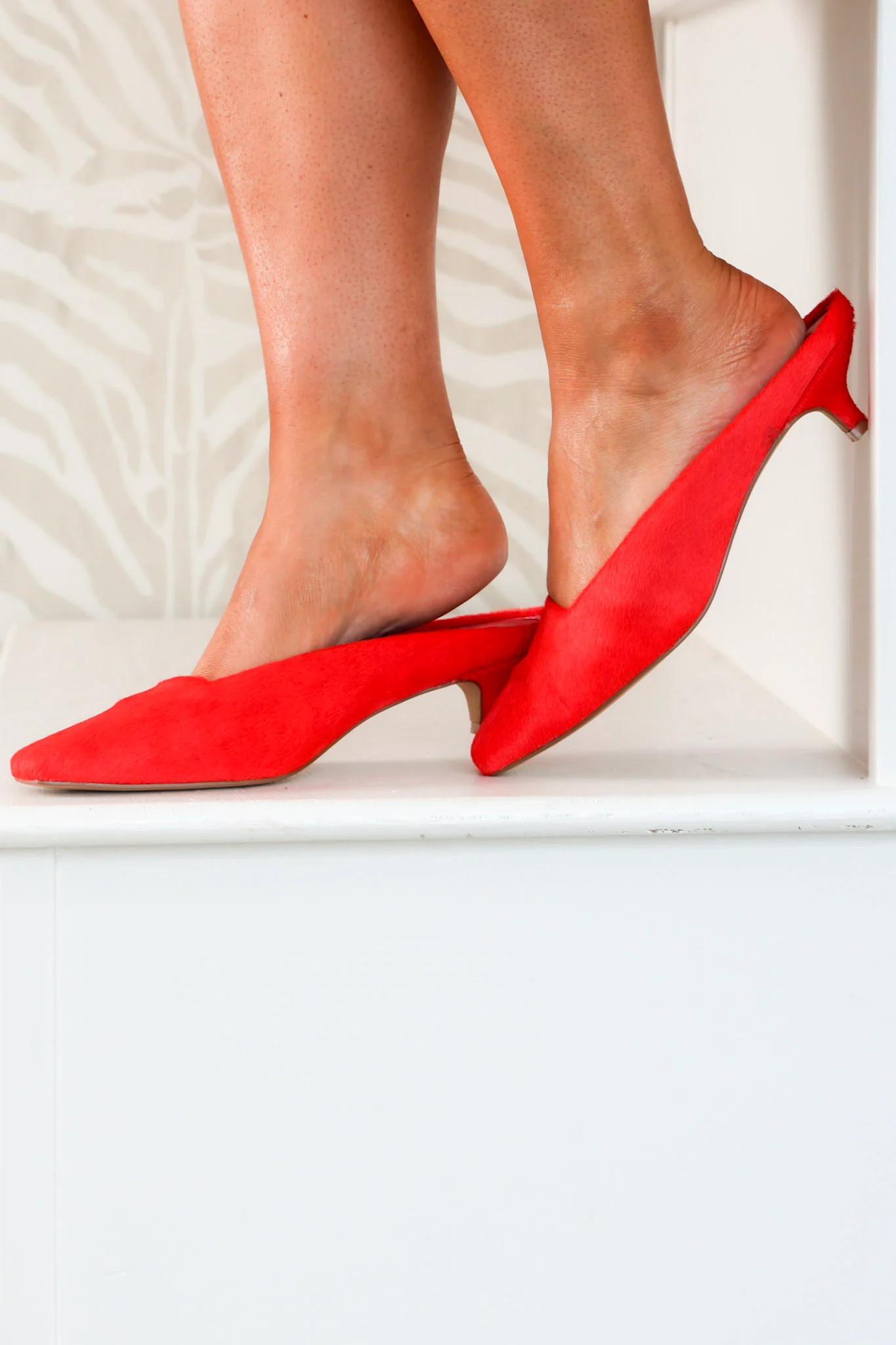 Matisse Classy Red Heeled Mules Red / 10 | The Willow Tree