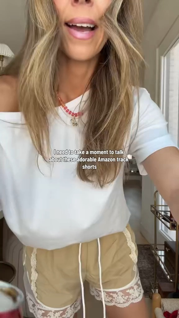 The cutest track shorts on Amazon!! In a small! Love this off the shoulder top too! Amazon fashion. Amazon find.

#LTKgrwm #LTKdayinmylife #LTKootd