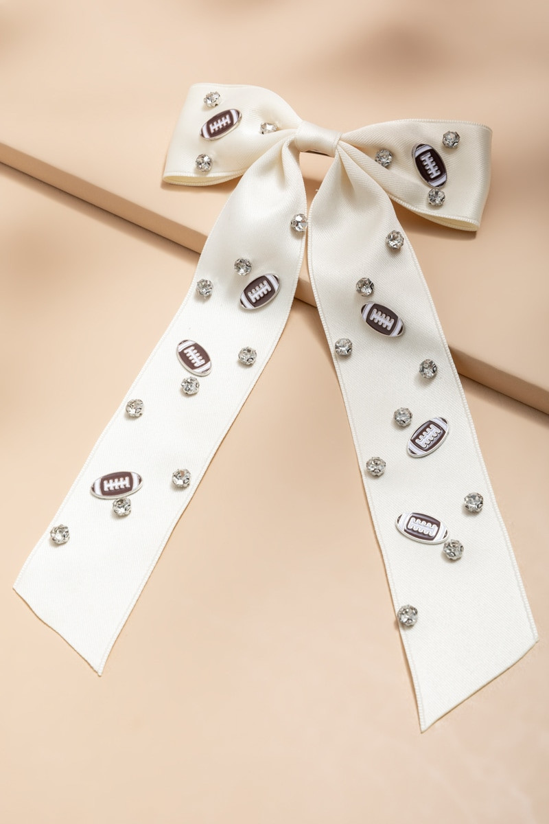 Judith Football Bow Hair Barrette | Francesca's