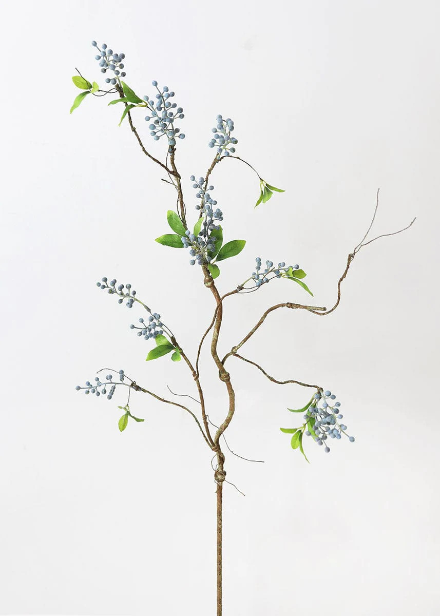 Tall Blue Berry Branch | Shop Artificial Berries at Afloral.com | Afloral