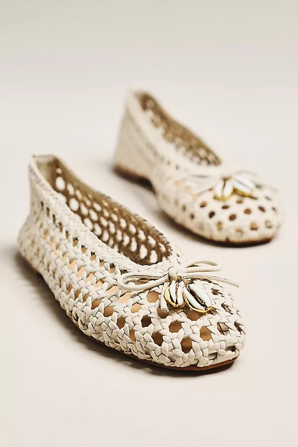 Cason Charm Woven Ballet Flats | Anthropologie (US)