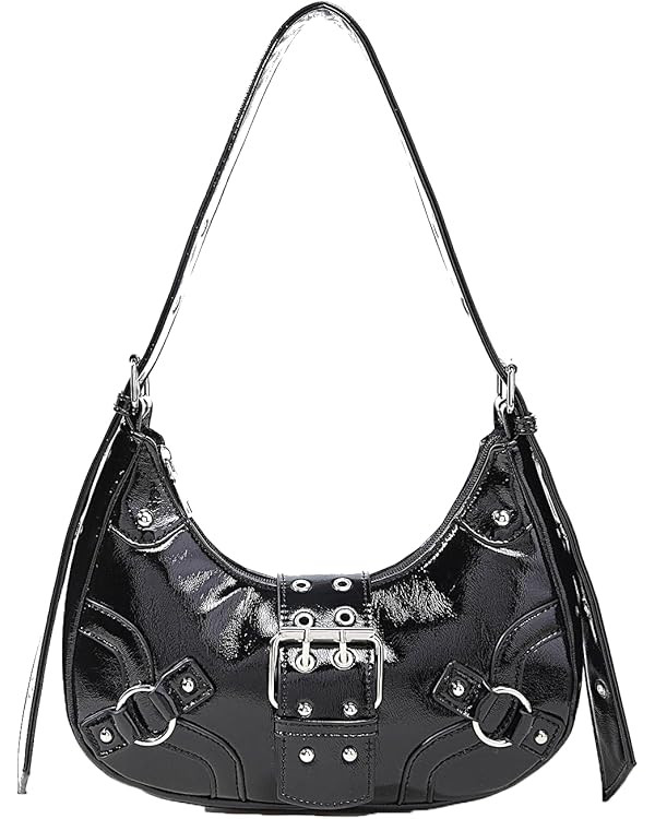 Verdusa Women's Studded PU Leather Clutch Shoulder Tote Handbag Adjustable Strap Boho Bags | Amazon (US)