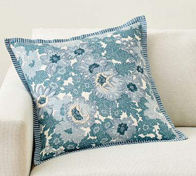 Edina Contrast Flange Pillow | Pottery Barn (US)