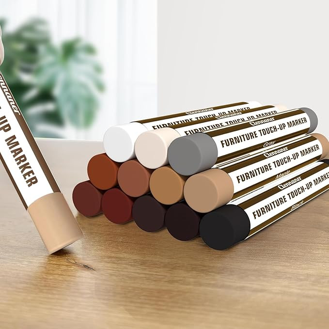 Wood Filler Sticks, 12 Colors Wood Putty Sticks for Cabinets, Furniture, Floors, and Doors, Furni... | Amazon (US)