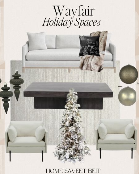 Wayfair holiday spaces!! 

#christmastree #tree #ornaments #homedecor #armchair #couch #coffeetable

#LTKhome #LTKHoliday #LTKstyletip