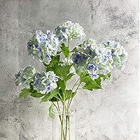 RUZUQE YalzoneMet 4pcs Viburnum Artificial Flower Snowball 26.8'' Long Stem Green Small Hydrangea... | Amazon (US)