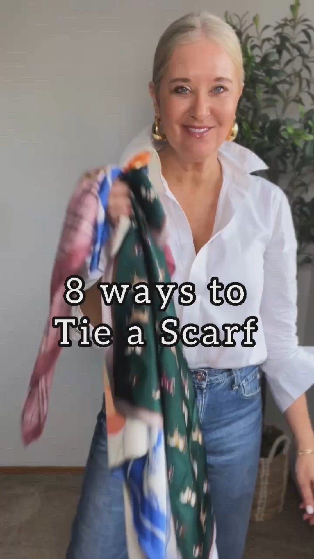 8 ways to tie a scarf!  #LTKWatchNow 

#LTKOver40 #LTKStyleTip