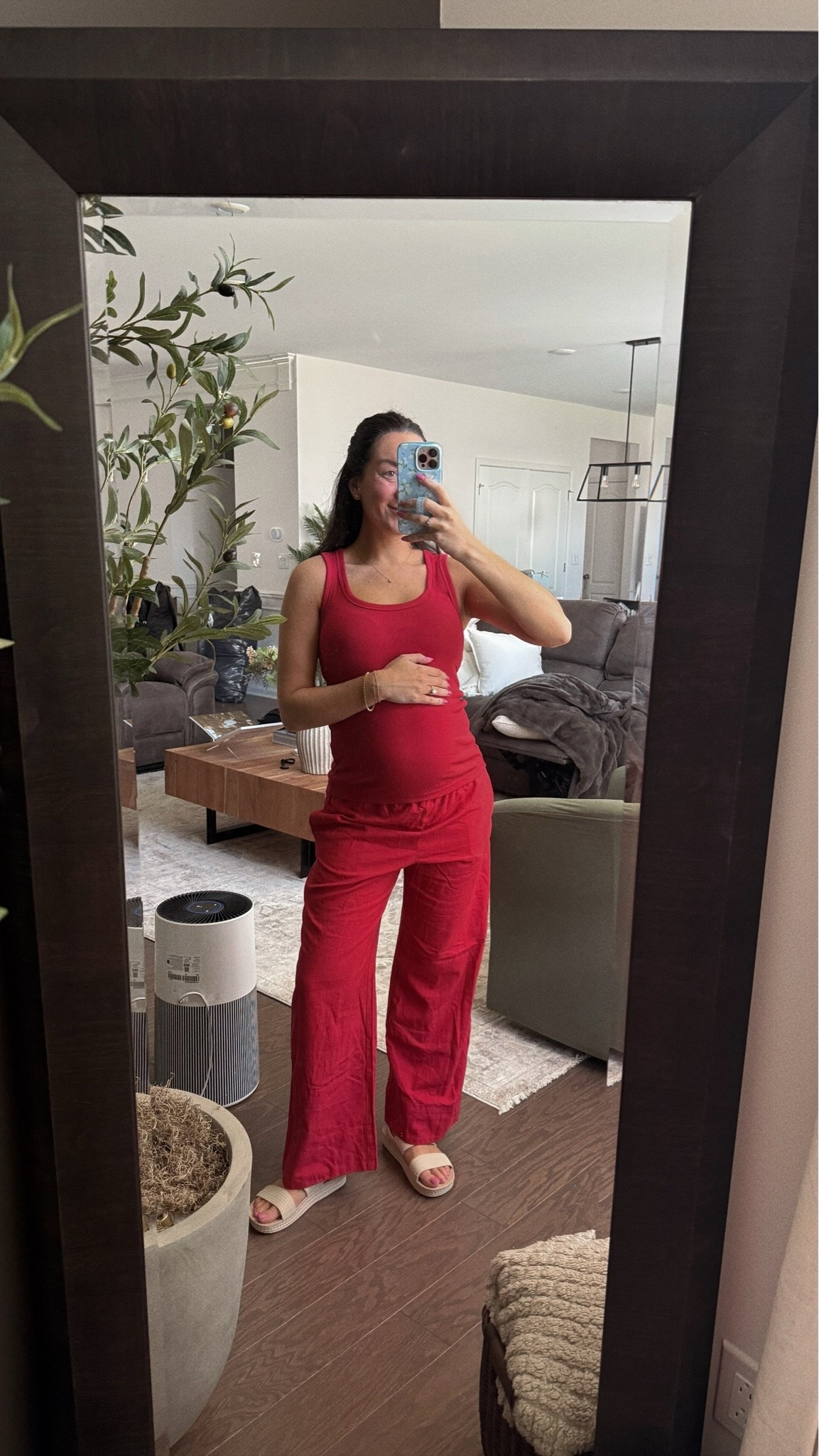 Small in top and bottom! (Sized up for pregnancy)

#LTKootd #LTKBump