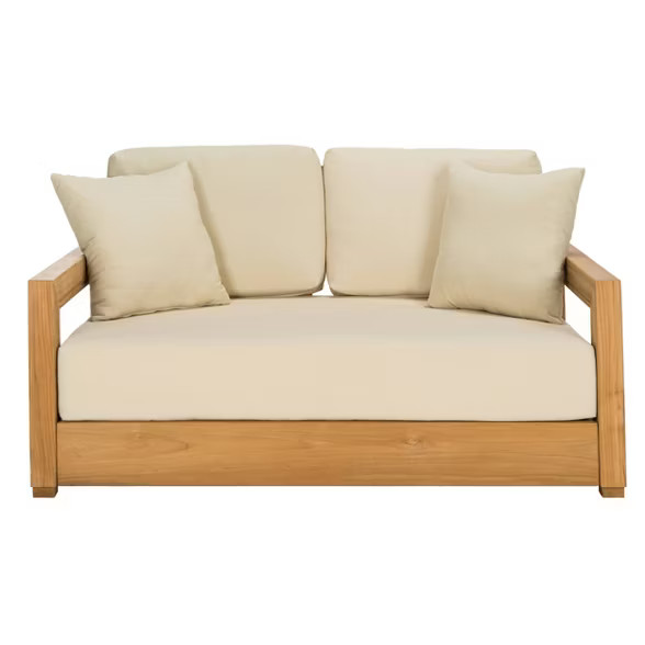 Montford Teak 2 Seat Bench Teak - Safavieh | Target