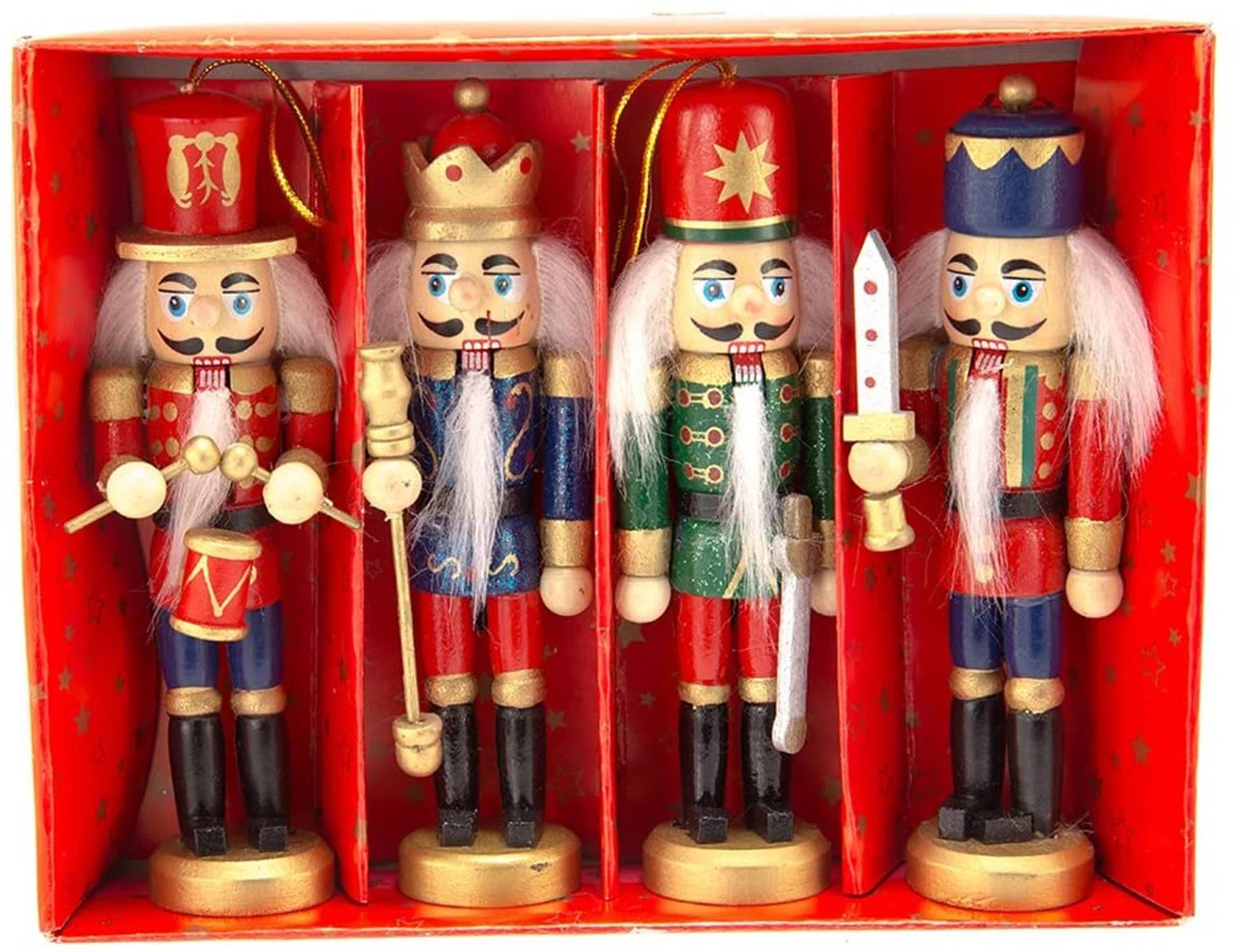 Kurt Adler 4 Piece Nutcracker Hanging Figurine Ornament Set & Reviews | Wayfair | Wayfair North America