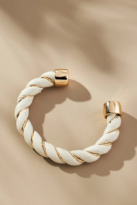 Faux-Leather Wrapped Cuff Bracelet | Anthropologie (US)