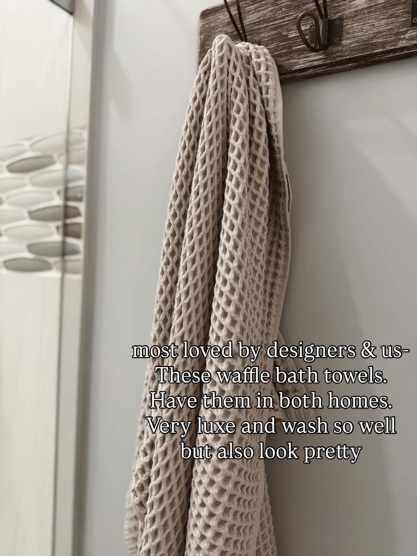 Most loved by designers and us! These waffle bath towels are amazing. They are very luxe and wash well! Have in both homes🤍🙏🏻

Home. Bedding. Towels. 

#LTKselfcare #LTKHome #LTKmorningroutine