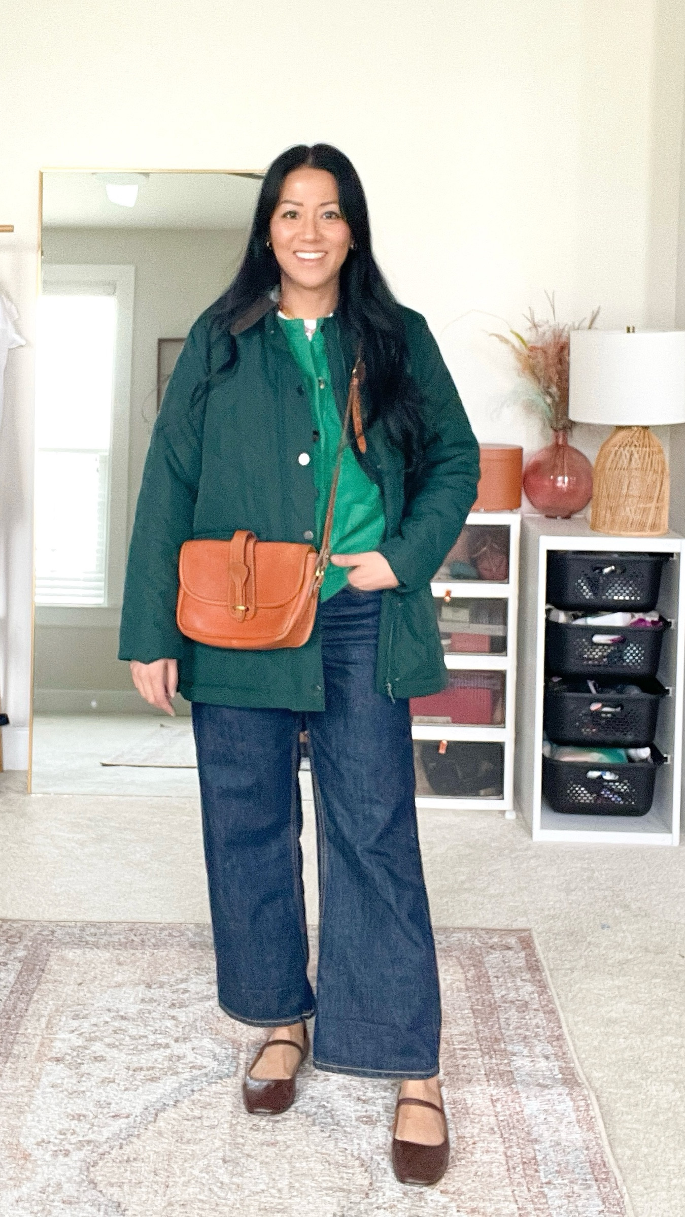 Size small long sleeve tee and sweater
Size small jacket
Size 2 jeans
Flats are true to size


#LTKOver40 #LTKStyleTip #LTKWatchNow