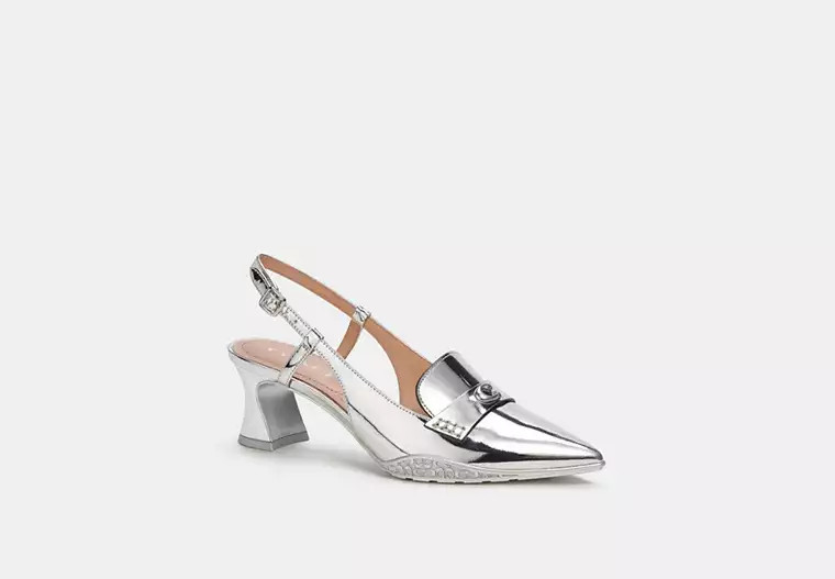 Nikola Hybrid Slingback In Silver Metallic | Coach (US)