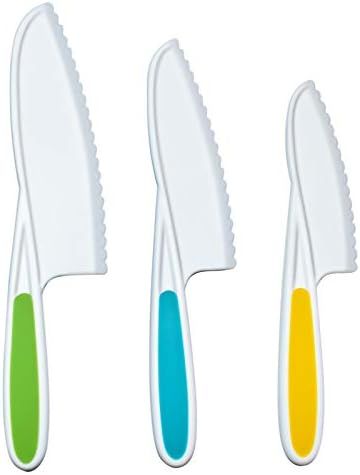 kids safe plastic nylon knife,3-Piece kid friendly knives | Amazon (US)