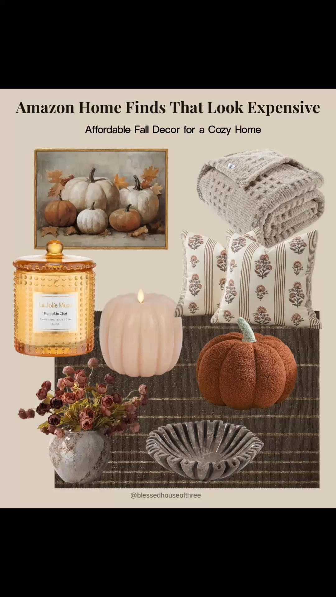 Amazon fall decor finds that look so much more expensive than they are! 

I found so many good Amazon home finds for creating a cozy, elevated fall home — neutral pumpkins, fall artwork, cozy throws, decorative pillows, faux fall stems, vases, candles + more. These are the kind of affordable fall decor pieces I’d grab early before the best ones start selling out.

#AmazonHome #AmazonHomeFinds #AmazonFallDecor #FallDecor #FallHomeDecor #AffordableHomeDecor #NeutralFallDecor #CozyHome #HomeDecorFinds

#LTKHome #LTKSaleAlert #LTKSeasonal