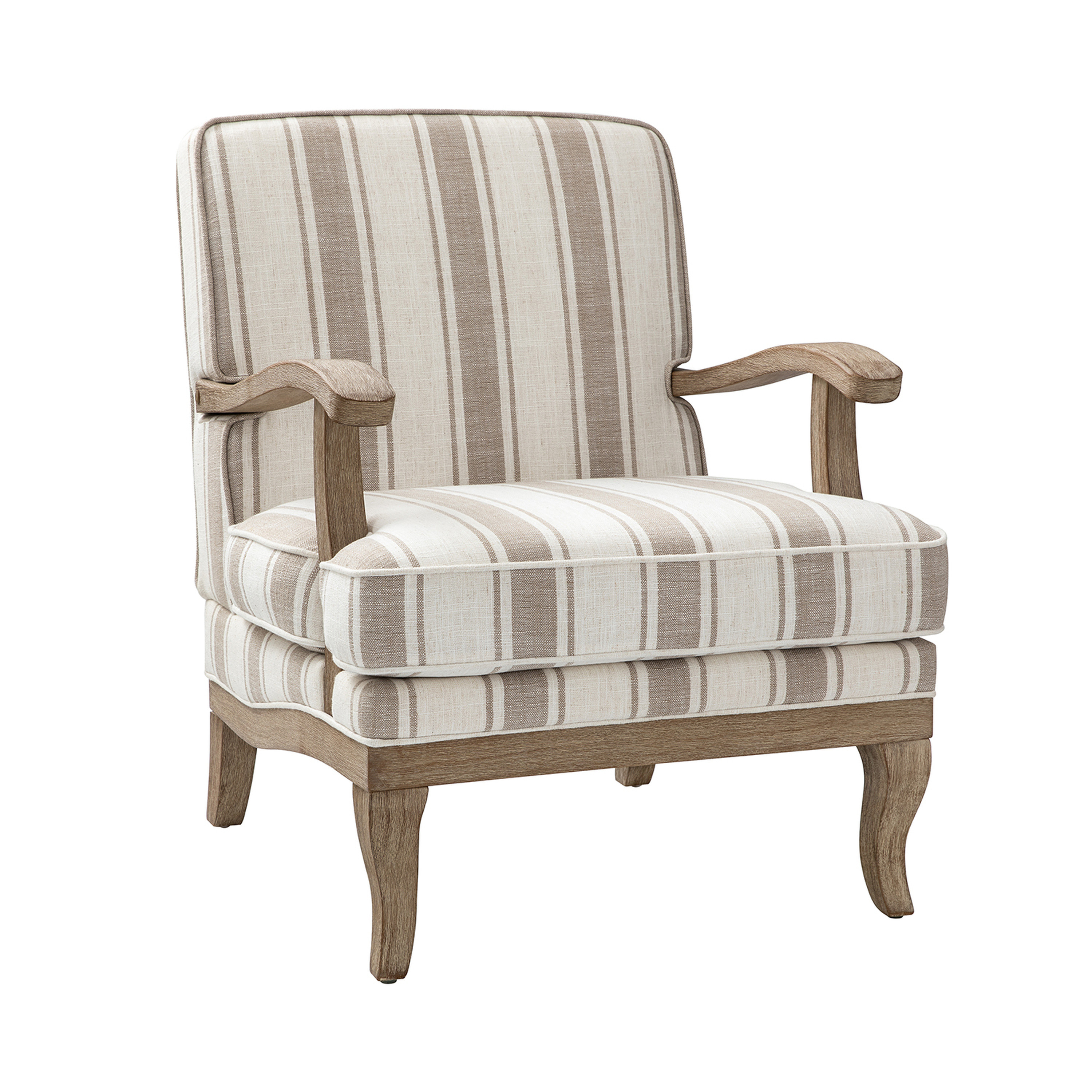 Whitecross Striped Farmhouse Upholstered Chair | World Market