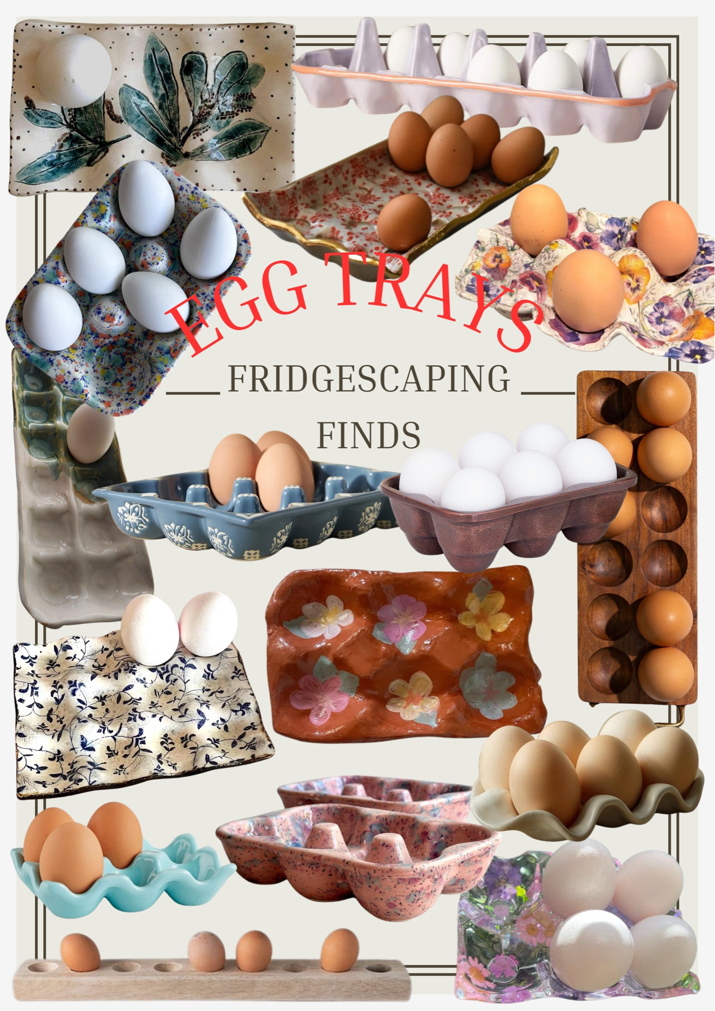 Some stunning egg trays and egg crates for your next fridgescape!

Fridgescaping finds, egg holder, fridge decor, kitchen decor, fridge organization, refrigerator organization, kitchen organization, food organization, Amazon finds, Etsy finds, Anthropologie home 

#LTKFindsUnder50 #LTKHome #LTKFindsUnder100