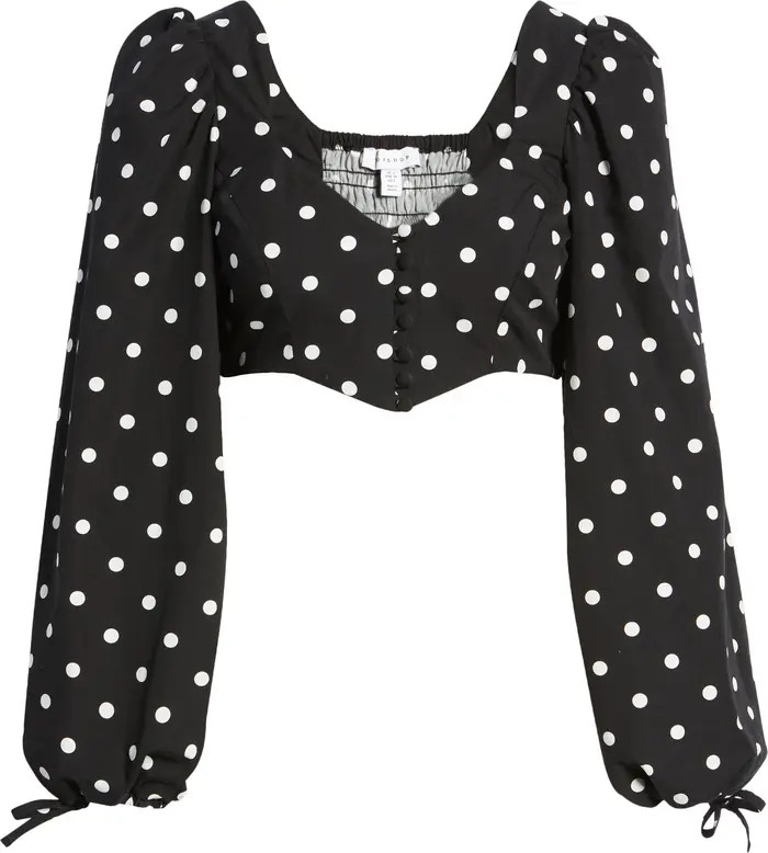 Topshop Spot Corset Crop Top | Nordstrom | Nordstrom