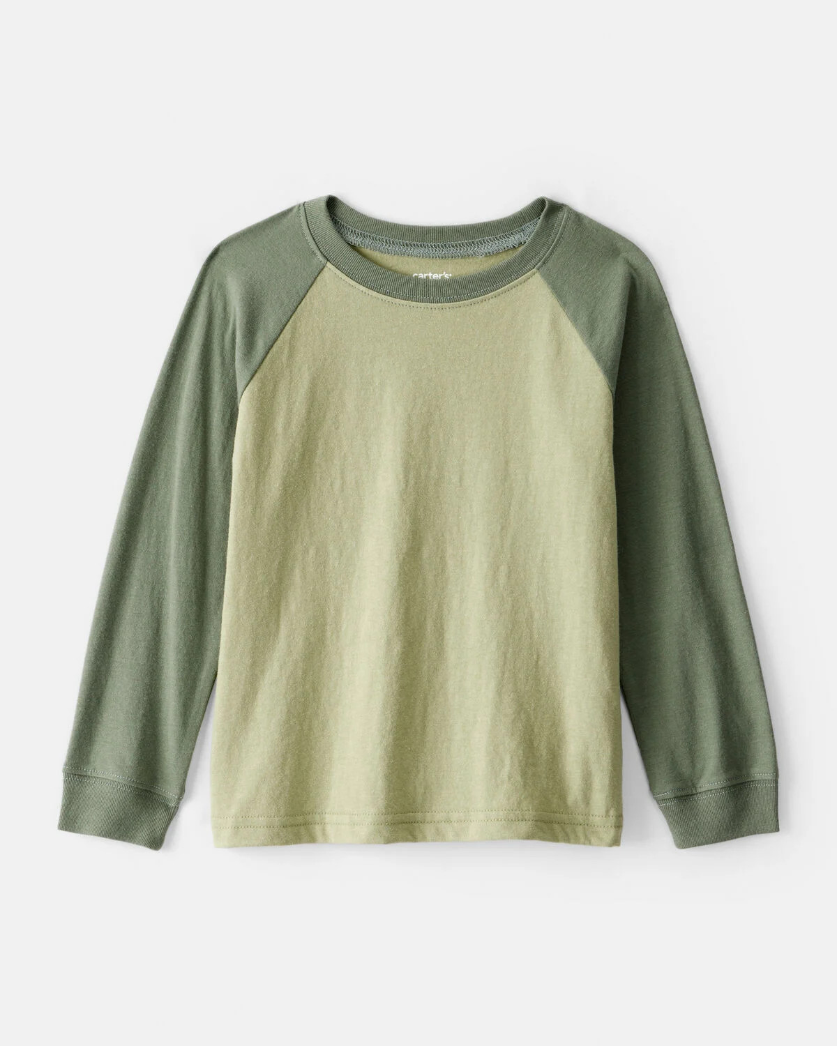 Toddler Boy Long-Sleeve Raglan Tee - Green | Carter's | Carter's Inc