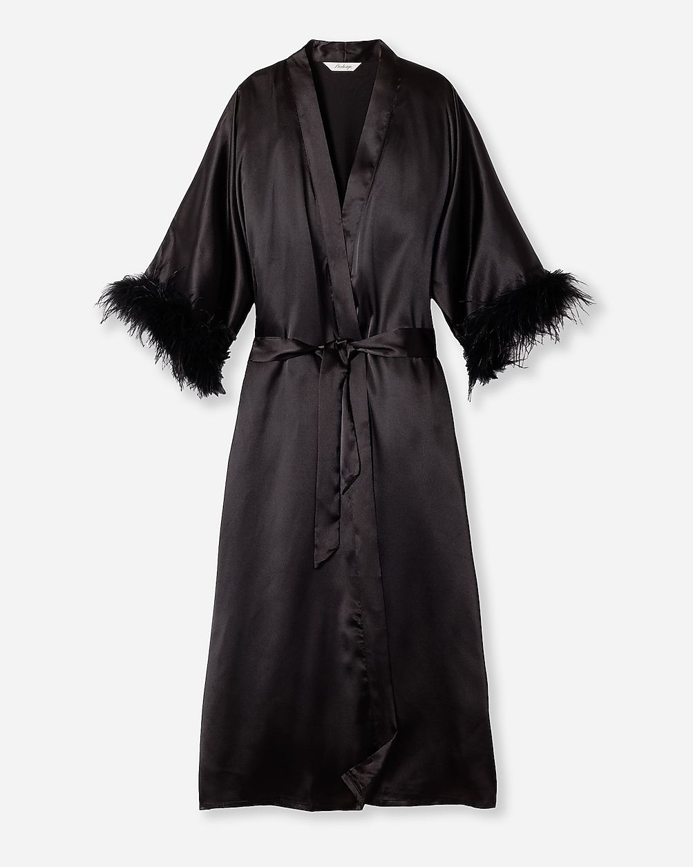 Petite Plume™ women's silk robe with feathers | J.Crew US