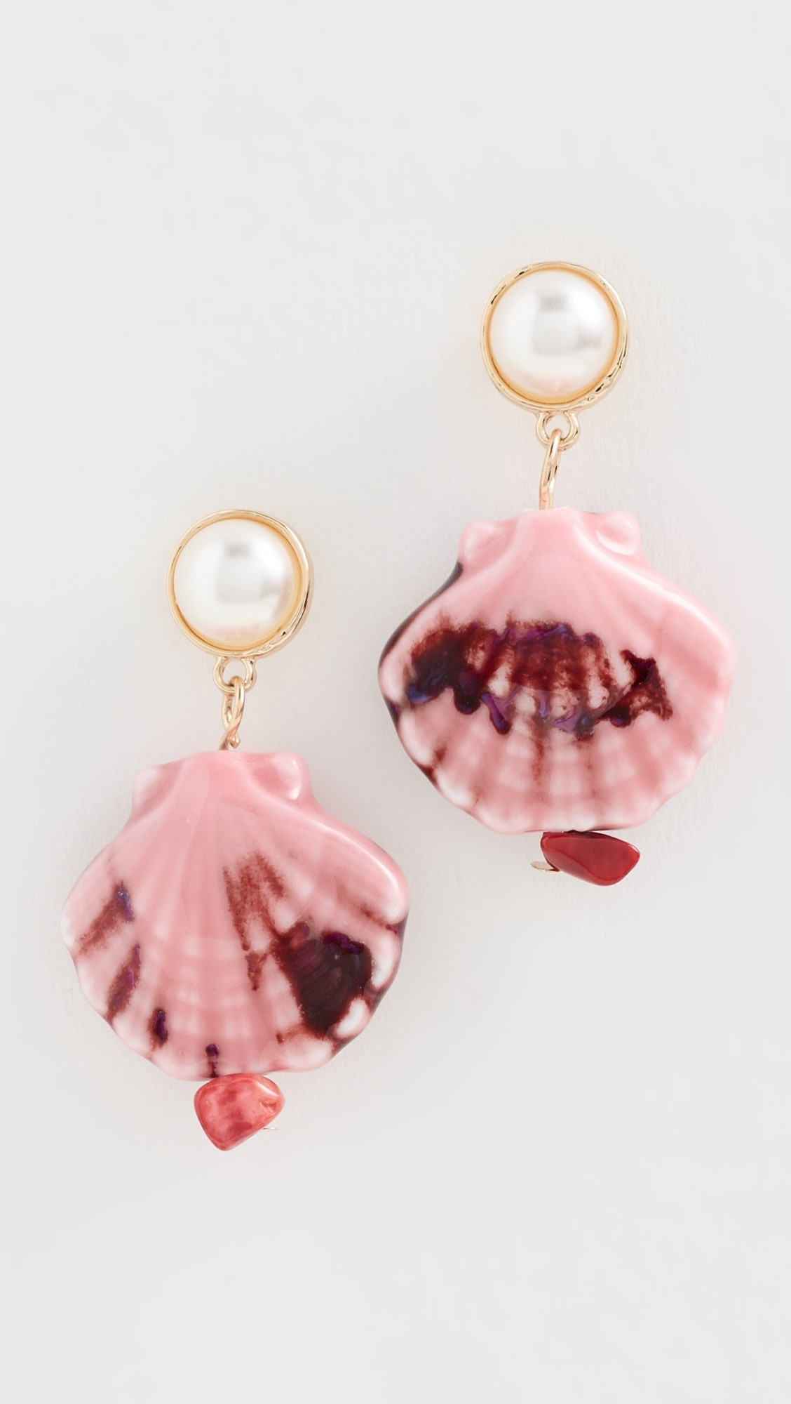 Painted Shell Pearl Drop Earrings | Shopbop