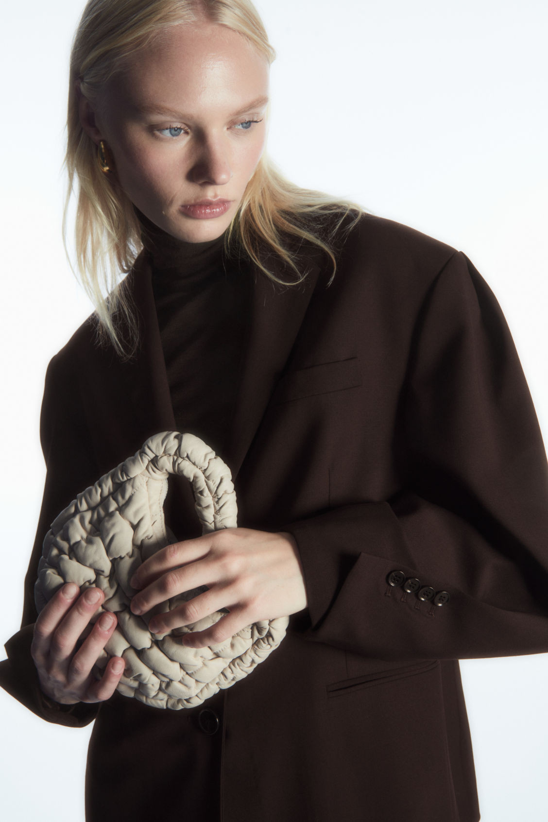 QUILTED MICRO BAG - LEATHER - WHITE - COS | COS UK