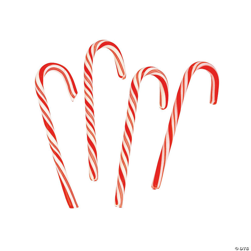 4" 8.5 oz. Classic Striped Peppermint Candy Canes - 24 Pc. | Oriental Trading Company