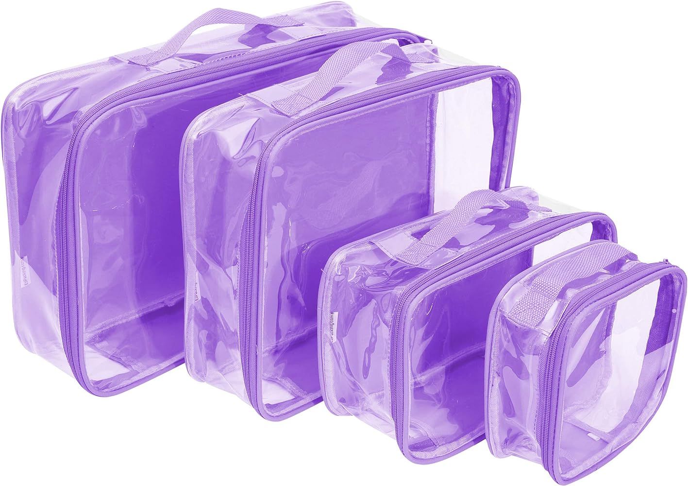 Clear Packing Cubes set of 4 / Packs 7-10 Days of Clothes/Premium PVC Plastic Storage Cube | Amazon (US)