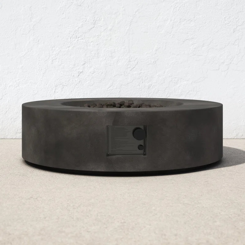 Latitude 12" H Fiber Reinforced Concrete Outdoor Fire Pit Table | Wayfair Professional