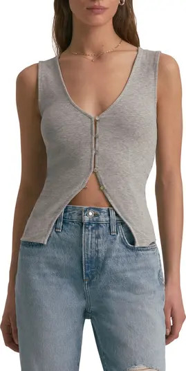 The Good Luck Rib Button-Up Cutout Top | Nordstrom