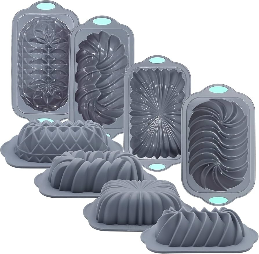 4 Piece Silicone Loaf Pan for Baking Bread, Non-Stick Kitchen Oven Bread Pan, Perfect for Banana ... | Amazon (US)