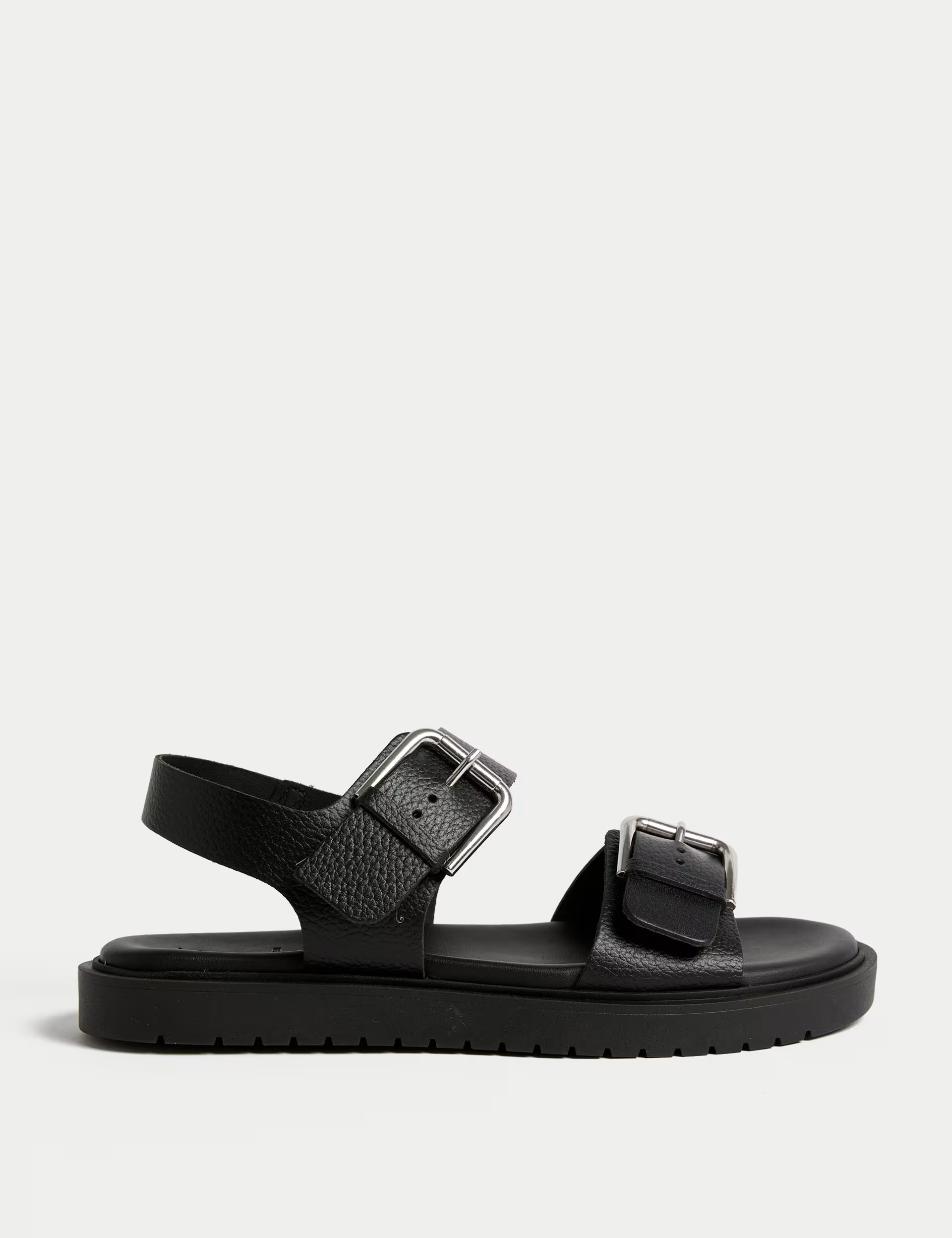 Leather Buckle Flatform Sandals | Marks & Spencer (UK)