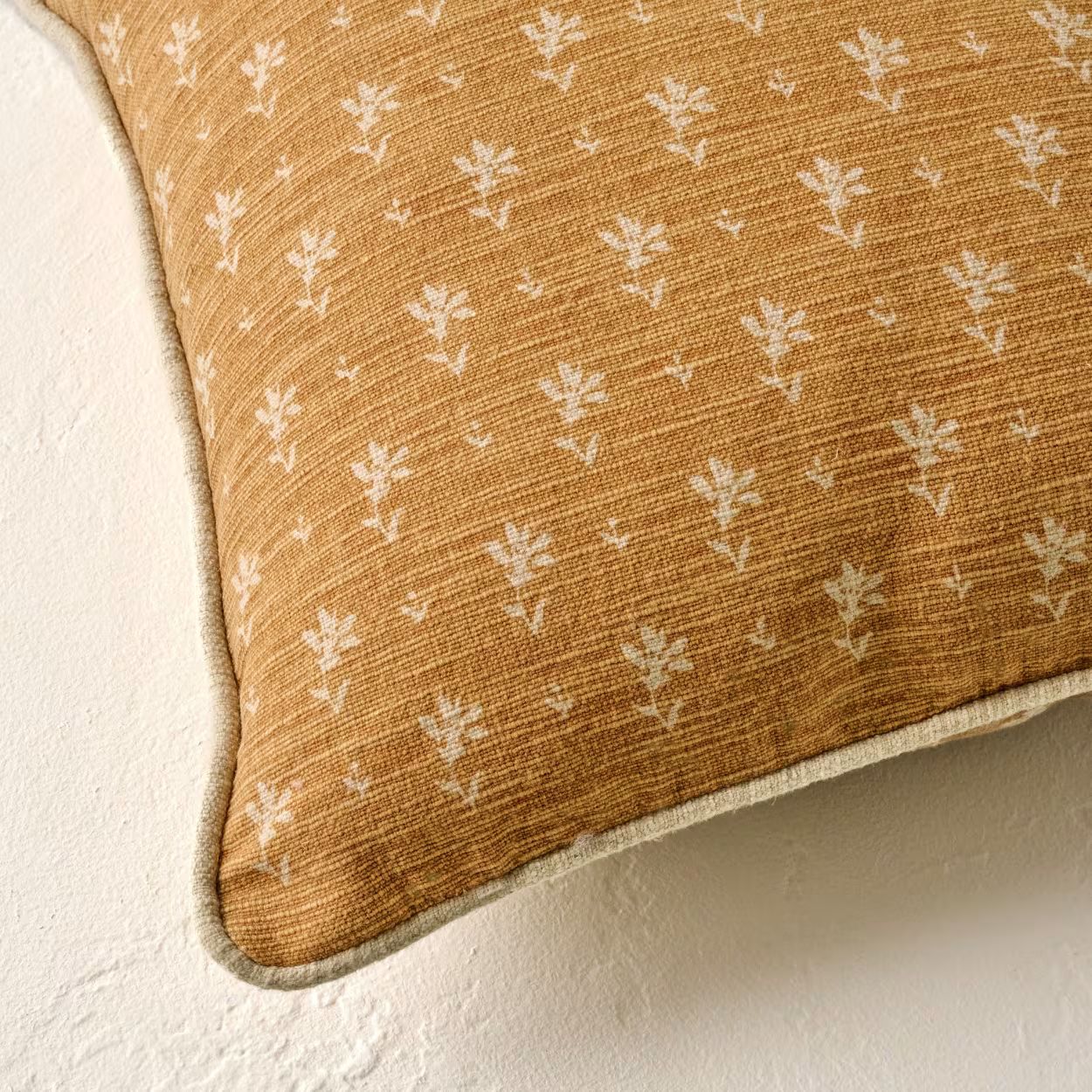 Golden Floral Printed Pillow | Magnolia