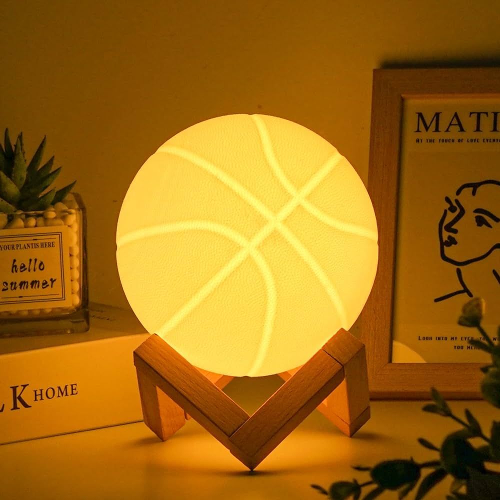 Balkwan Basketball Lamp for Boys 16 Colors Changing Sport Moon Lamp Night Light for Kids Dimmable... | Amazon (US)