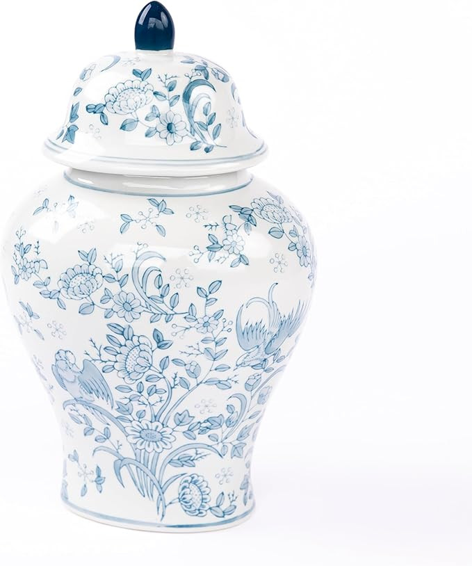 OneWorld Memorials Ceramic Cremation Urn for Adult Human - Large Memorial - Blue Bird Ceramic Fun... | Amazon (US)