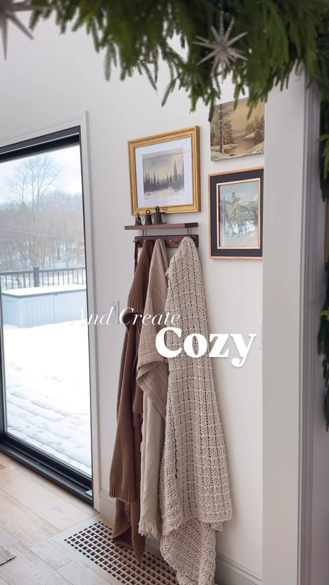 A small wall is the perfect spot for a few framed prints and a blanket hook. I love that this small wall shelf has hooks as well as a space for a little bit of decor. And these are some of my favorite cozy blankets for the season! 

#LTKFindsUnder50 #LTKFindsUnder100 #LTKHome