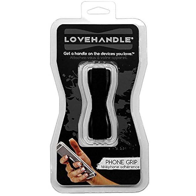 LoveHandle Universal Grip for Smartphone and Mini Tablet - Black Elastic Strap with Black Base | Amazon (US)