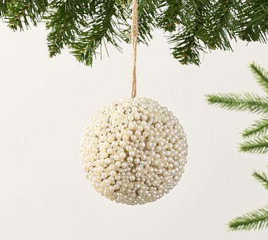 Pearl Beaded Ball Ornament | Pottery Barn (US)