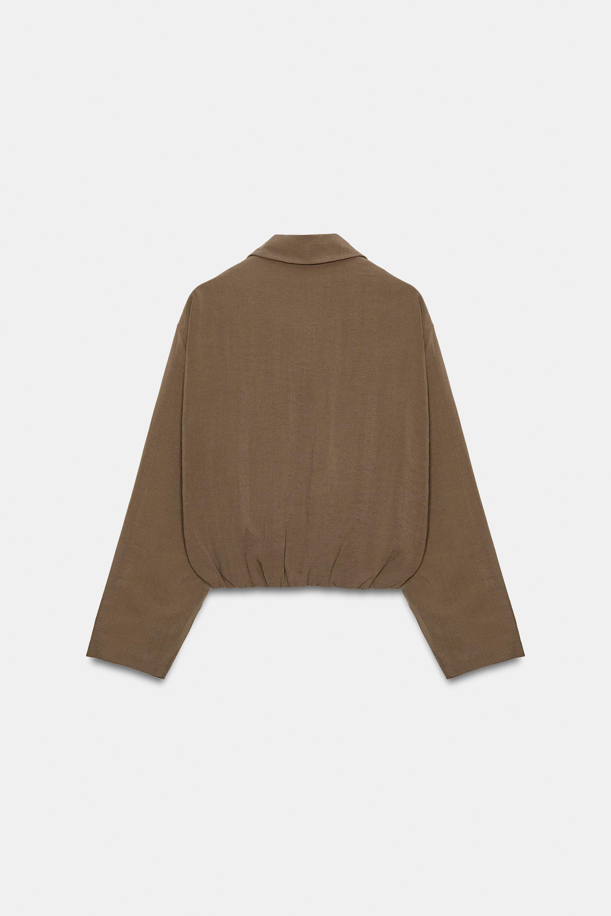 VISCOSE BLEND BOMBER JACKET | Zara AU