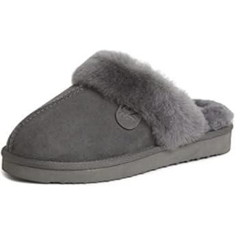 Dearfoams Women's Fireside Sydney Shearling Fur Indoor/Outdoor Scuff Slipper with Wide Widths | Amazon (US)